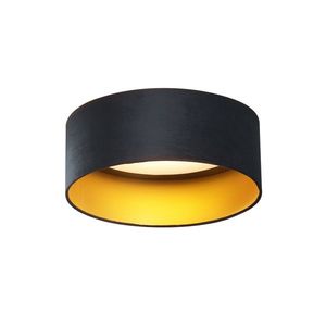 Moderní stropní svítidlo černé sametové 40 cm vč. LED 3-krokové stmívatelné - Sue obraz