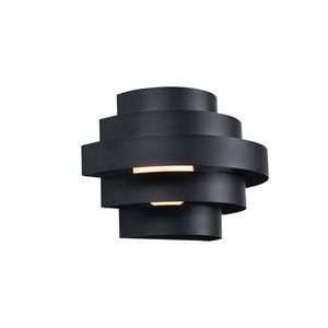 Moderní nástěnné svítidlo černé vč. LED s 3-stupňovým stmíváním - Lines obraz