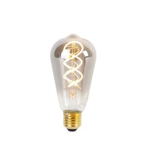 E27 Stmívatelná LED žárovka se spirálovým vláknem ST64 kouřová 120lm 1800K obraz