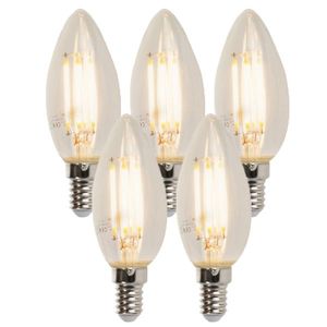 Sada 5 stmívatelných LED svíček E14 B35 5W 380lm 2700K obraz