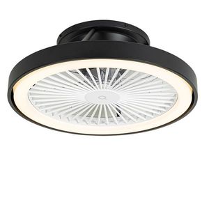 Chytrý stropní ventilátor černý 54 cm vč. LED stmívatelný s dálkovým ovládáním - Dave obraz