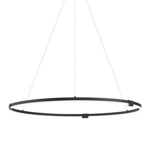 Designové závěsné svítidlo černé 120 cm vč. LED s 3-stupňovým stmíváním - Anello obraz