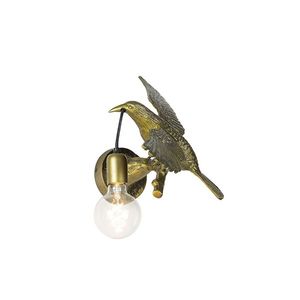 Vintage nástěnná lampa mosaz - Animal Fugl obraz