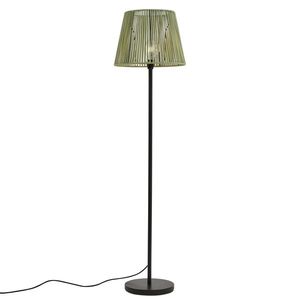 Venkovní stojací lampa černá se zeleným lanovým stínidlem IP44 - Virginia Jayla obraz