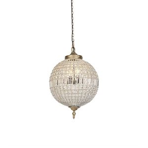 Závěsné svítidlo v art deco stylu s krystaly 50 cm zlaté - Kasbah obraz