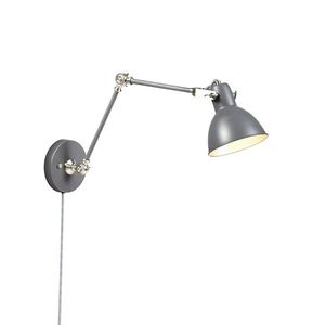 Průmyslová nástěnná lampa šedá nastavitelná - Dazzle obraz