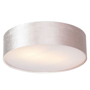 Moderní stropní svítidlo růžové 40 cm se zlatým vnitřkem - Drum obraz