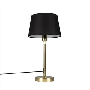 Stolní lampa zlatá/mosazná s černým stínítkem 25 cm nastavitelná - Parte obraz