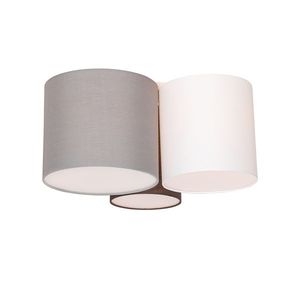Stropní lampa bílá, šedá a hnědá 3-světlo - Multidrum obraz
