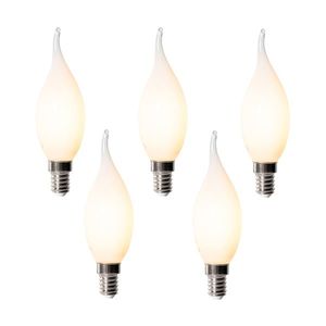 Set van 5 E14 dimbare LED lampen BXS35 opaal 4W 450 lm 2200K obraz