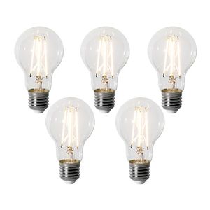 Sada 5 ks E27 dimbare LED lamp A60 6W 500 lm 2200K obraz