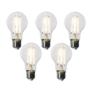 Sada 5 ks E27 dimbare LED lamp A60 6W 500 lm 3000K obraz