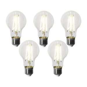 Sada 5 ks E27 dimbare LED lamp A60 6W 500 lm 4000K obraz