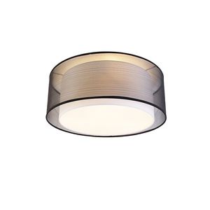 Moderní stropní svítidlo černé s bílou 50 cm 3-světlo - Drum Duo obraz