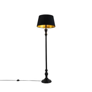 Stojací lampa s45 cm stínítkem černým se zlatým vnitřkem - Classico obraz