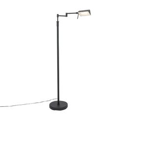 Designová stojací lampa černá vč. LED s dotykovým stmívačem - Notia obraz
