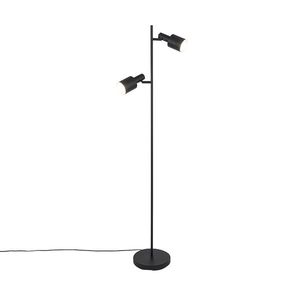 Moderní stojací lampa černá 2-světlo - Stijn obraz