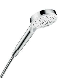 HANSGROHE Crometta Sprchová hlavice Vario 100, 2 proudy, EcoSmart 9 l/min, bílá/chrom 26332400 obraz