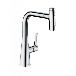HANSGROHE M71 Dřezová baterie Metris Select s výsuvnou sprškou, chrom 73822000 obraz