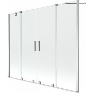 MEXEN/S Velar Duo Dvoukřídlá posuvná vanová zástěna 170 x 150 cm, transparent, chrom 896-170-000-02-01 obraz