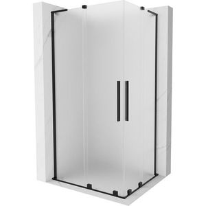MEXEN/S Velar L Duo sprchový kout, posuvné dveře 100 x 90 cm, dekor, černá 871-100-090-02-33-70 obraz