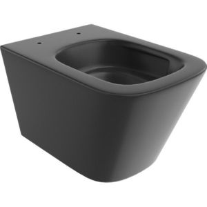 MEXEN Teo Závěsná WC mísa Rimless Tornado, černá mat 3385XX85T obraz
