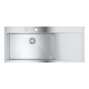 GROHE Dřezy Dřez K1000 s automatickým odtokem, 116x52 cm, kartáčovaná nerez 31581SD1 obraz