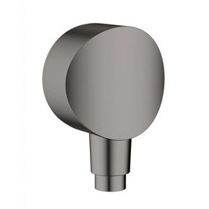 HANSGROHE Fixfit Sprchové kolínko S se zpětným ventilem, kartáčovaný černý chrom 26453340 obraz