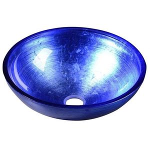 SAPHO MURANO BLU skleněné umyvadlo na desku, průměr 40cm, modrá AL5318-65 obraz