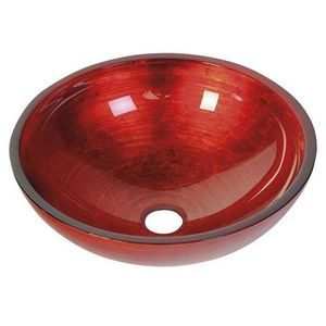 SAPHO MURANO ROSSO IMPERO skleněné umyvadlo na desku, průměr 40cm, červená AL5318-63 obraz