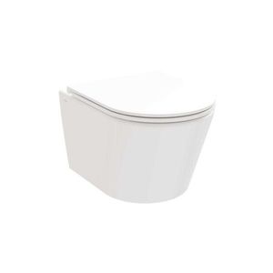 RAVAK Flow Závěsné WC se sedátkem SoftClose, RimOff, bílá X01985 obraz