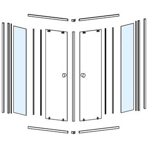 AQUALINE Sklo pro BLF909, pevná část NDBLF909-1 obraz