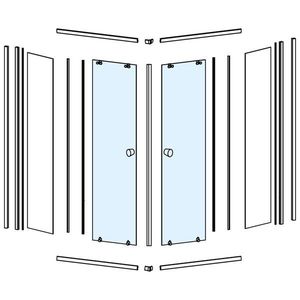 AQUALINE Sklo pro BLF909, pohyblivá část NDBLF909-2 obraz
