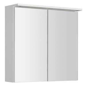 AQUALINE KAWA STRIP galerka s LED osvětlením 70x70x22cm, bílá WGL70S obraz