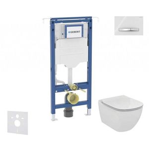 GEBERIT Duofix Set předstěnové instalace, klozetu a sedátka Ideal Standard Tesi, tlačítka Sigma50, alpská bílá SANI11CD3130 obraz