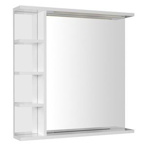 AQUALINE KORIN STRIP zrcadlo s LED osvětlením a policemi 70x70x12cm KO360S obraz