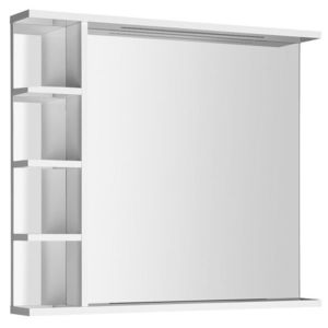 AQUALINE KORIN STRIP zrcadlo s LED osvětlením a policemi 80x70x12cm KO350S obraz
