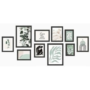 Sada fotorámečků mdf 10-dílná m1126 charcoal black obraz