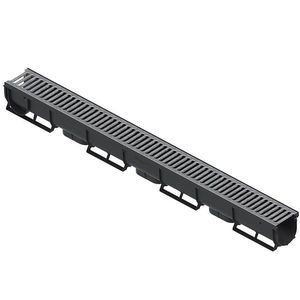 Plastový odvodňovací žlab EASY1, pozinkovaný rošt 9x9x100 cm obraz