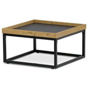 Konferenční stolek GARLEMXER II, 53x53, divoký dub, černý kov obraz