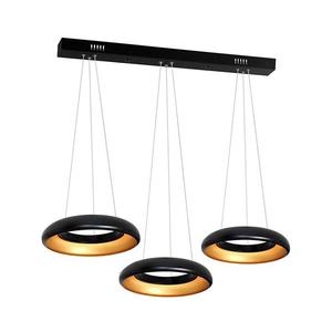 LED Lustr na lanku RONDO 3xLED/12W/230V černá obraz