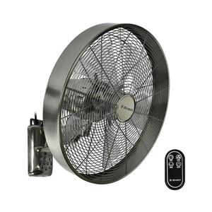 ZE ZE - Nástěnný látor FREEZE 50W/230V pr. 40 cm chrom + dálkové ovládání obraz