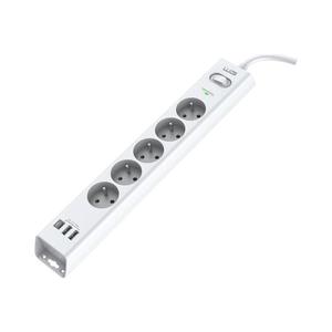 Winner Group Winner Group - Přepěťová ochrana 5Z + 2xUSB-A + 1xUSB-C bílá obraz