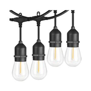 LED Venkovní dekorační řetěz 15xE27/1W/230V 15 m IP65 černá obraz