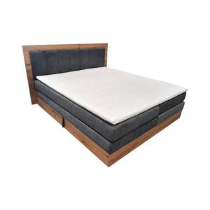 Boxspringová postel s matracemi a topp. s úlo. prostorem JASMINE 180x200 cm šedá obraz