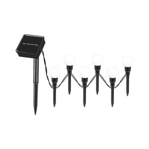 LED Solární svítidlo KULKI 6xLED/1, 2V 600 mAh 4, 3 m IP44 černá/bílá obraz