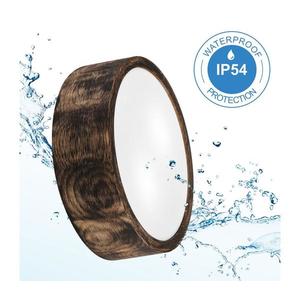 Koupelnové stropní svítidlo OAK SMOKY 2xE27/15W/230V IP54 ø 27, 5 cm dub/hnědá obraz