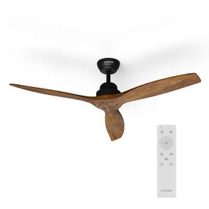 Klarstein Santa Elena 52" Smart, Ø 132 cm stropní ventilátor, 9 060 m³/h, lopatky z pravého dřeva, 6 nastavení rychlosti, dálkové ovládání obraz