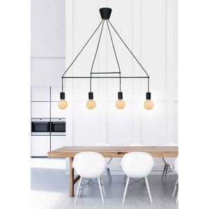 Závěsná lampa matná černá 4xE27 Alto obraz