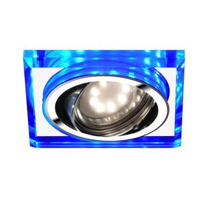 Stropní bodové světlo SSU-22 Ch/Tr+Bl Gu10 50W+Led Smd 2 1W Modrá 230V Chrom obraz